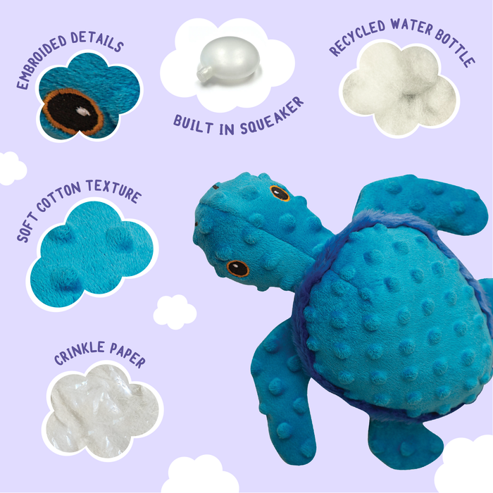 SnugArooz Tucker the Turtle Plush Dog Toy