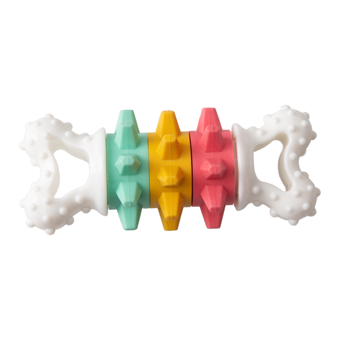 SnugArooz Twist & Shake Nylon Noisy Bone Dog Toy