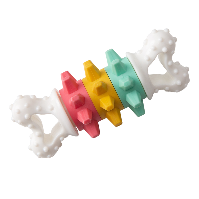 SnugArooz Twist & Shake Nylon Noisy Bone Dog Toy