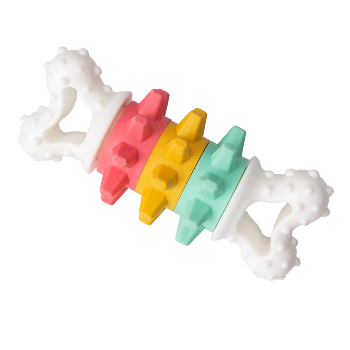 SnugArooz Twist & Shake Nylon Noisy Bone Dog Toy