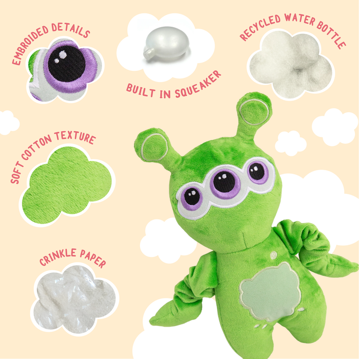 SnugArooz Venus the Alien Plush Dog Toy