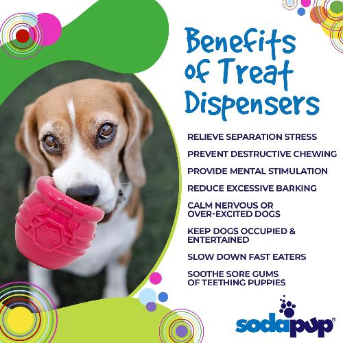 SodaPup Honey Pot Durable PUP-X Rubber eCup Treat Dispenser & Enrichment Toy