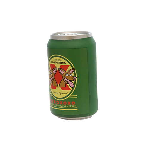 Silly Squeaker Beer Can Dos Perros Dog Toy