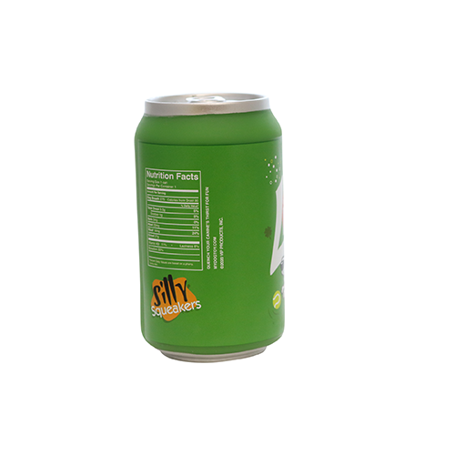 Silly Squeaker Soda Can Lucky Pup Dog Toy