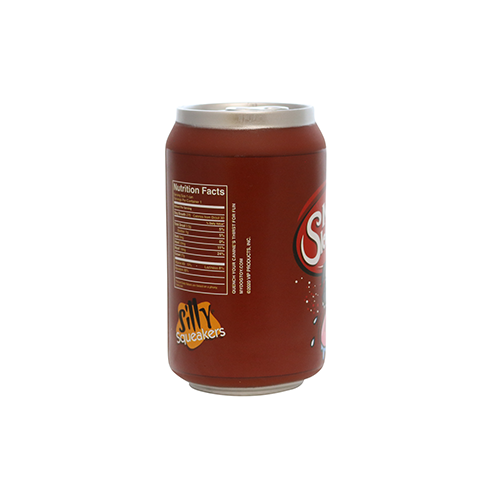Silly Squeaker Soda Can Mr. Slobber Dog Toy