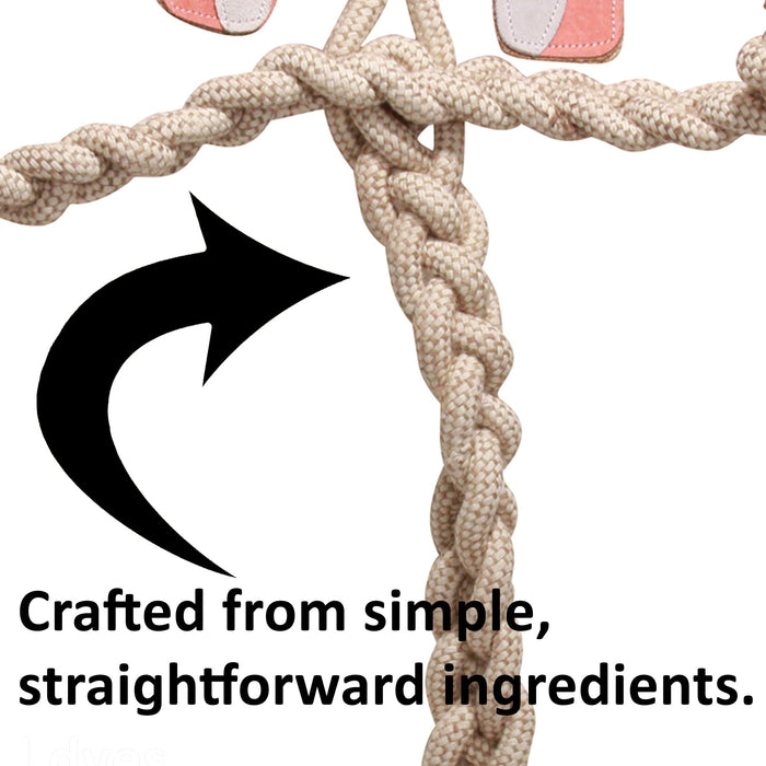 HuggleHounds Dilly Duck Natural Rope Knottie® Dog Toy, Large (9mm Diameter)