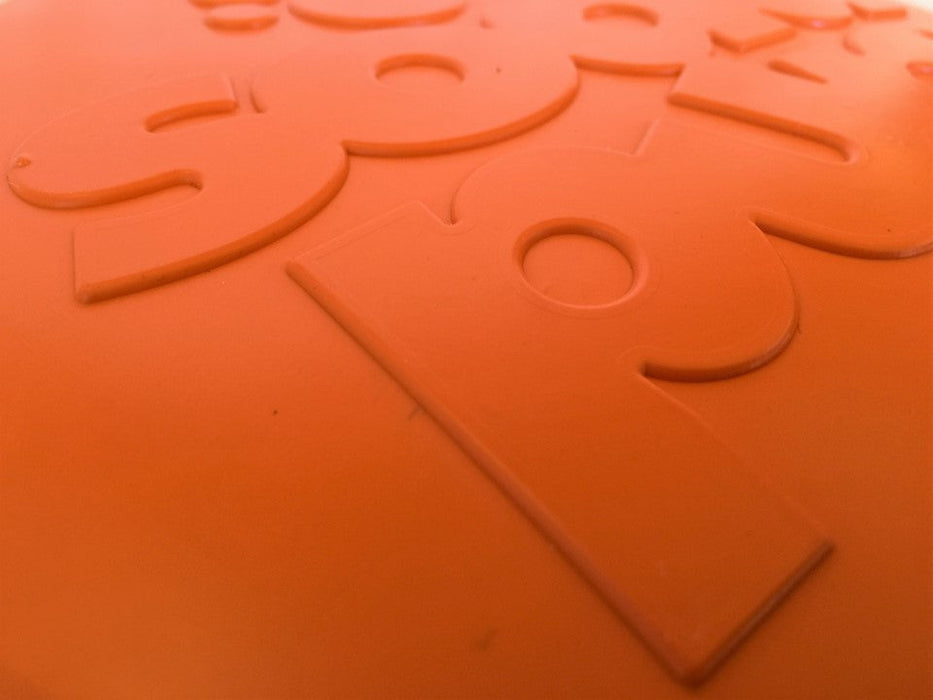 SodaPup Bottle Top Flyer Durable Rubber Retrieving Frisbee - Orange