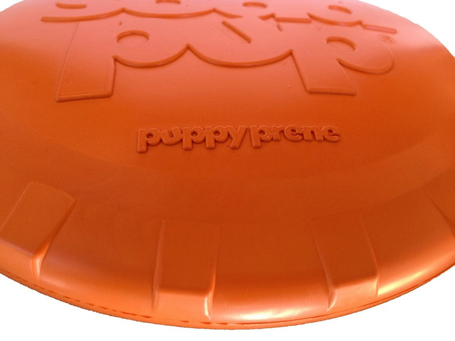 SodaPup Bottle Top Flyer Durable Rubber Retrieving Frisbee - Orange