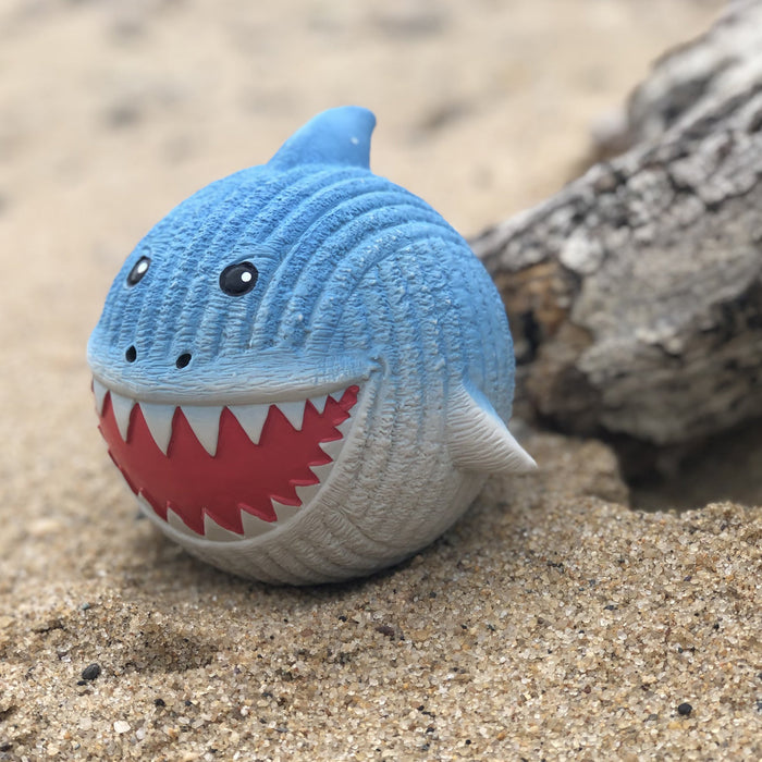 HuggleHounds Finn the Shark Ruff-Tex® Latex Ball Dog Toy, Large