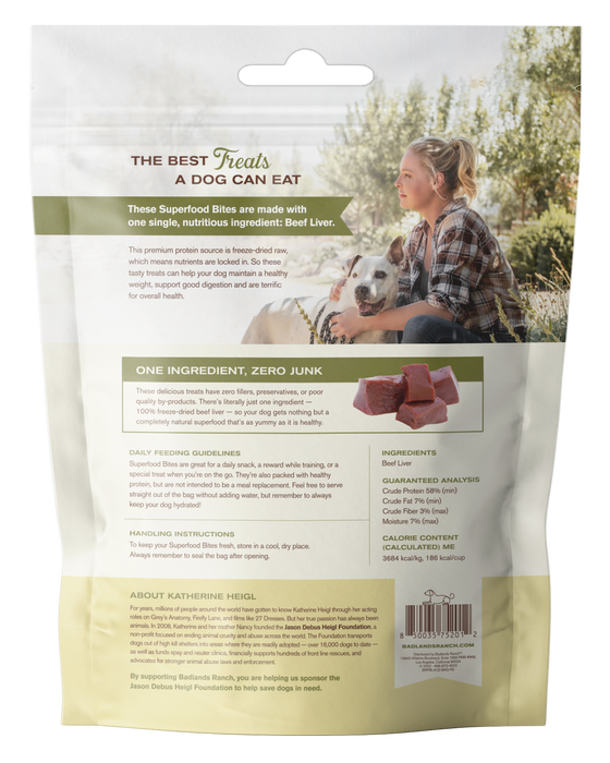Badlands Ranch Superfood Bites Beef Liver for Dogs