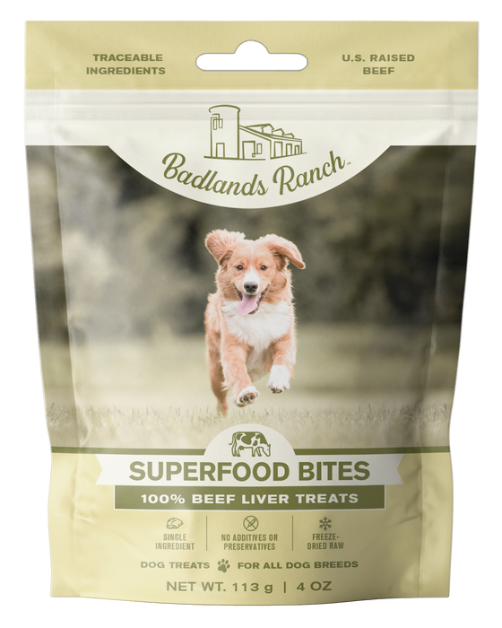 Badlands Ranch Superfood Bites Beef Liver for Dogs