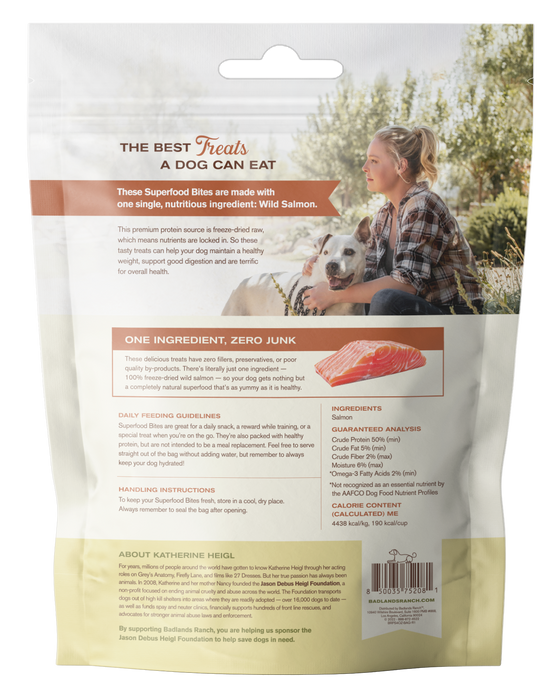 Badlands Ranch Superfood Bites Salmon Treats 4oz