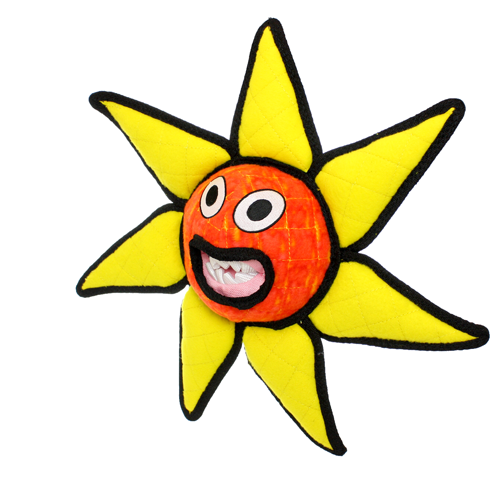 Tuffy Alien Ball Flower Red Dog Toy