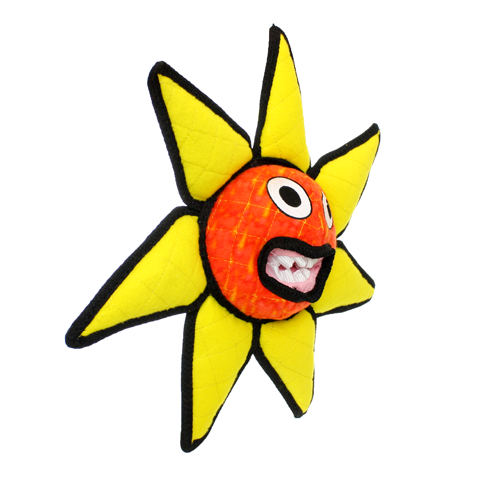 Tuffy Alien Ball Flower Red Dog Toy