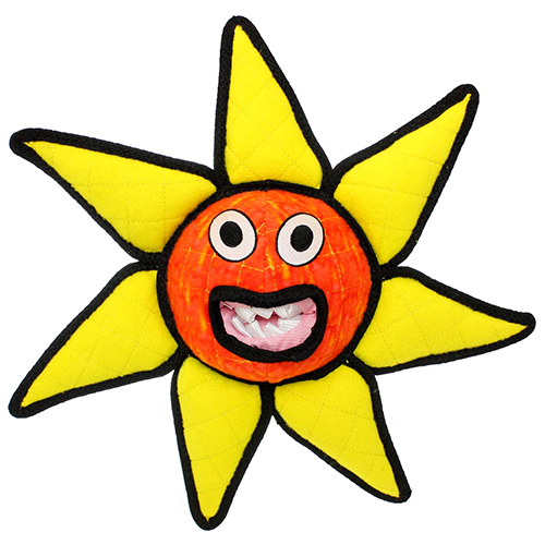 Tuffy Alien Ball Flower Red Dog Toy