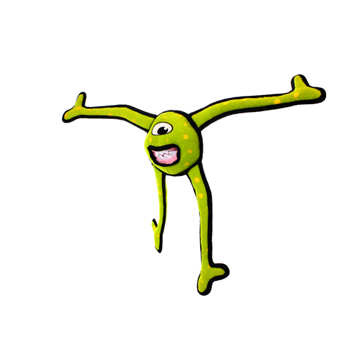 Tuffy Alien Ball Green Legs Dog Toy
