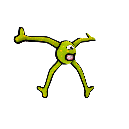 Tuffy Alien Ball Green Legs Dog Toy
