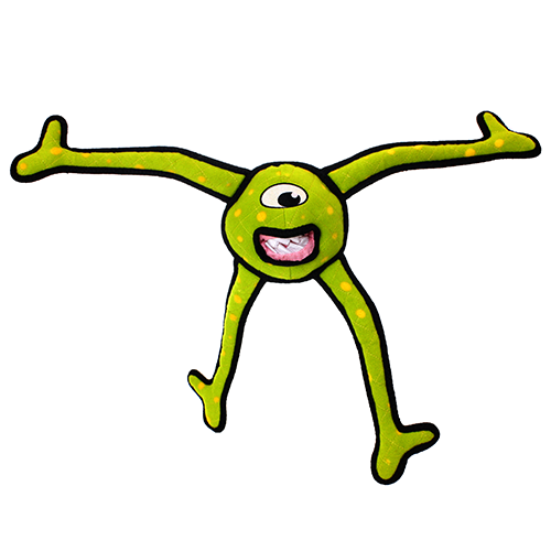 Tuffy Alien Ball Green Legs Dog Toy