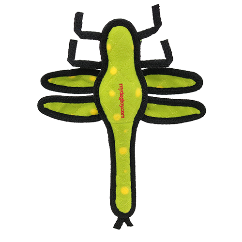 Tuffy Bug Dragonfly Green Dog Toy
