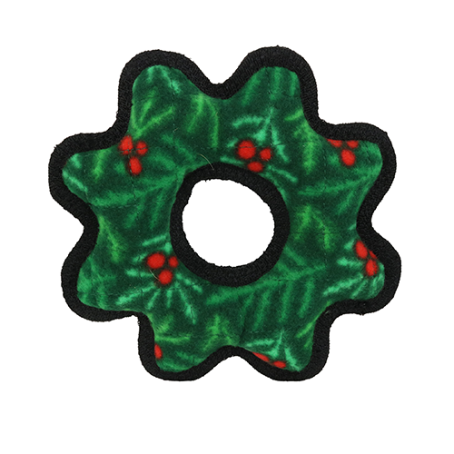Tuffy Holiday Junior Gear Ring Wreath Dog Toy