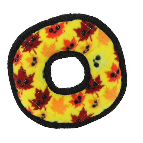 Tuffy Holiday Junior Ring Leaves Dog Toy