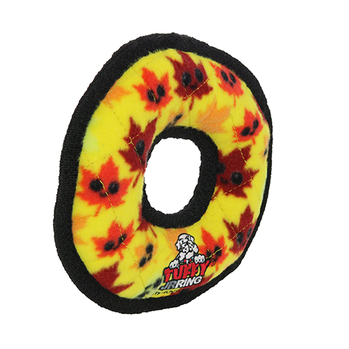 Tuffy Holiday Junior Ring Leaves Dog Toy
