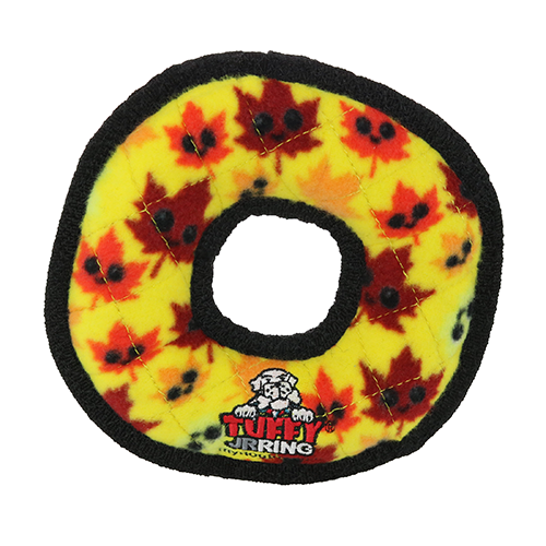 Tuffy Holiday Junior Ring Leaves Dog Toy