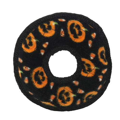 Tuffy Holiday Junior Ring Pumpkin Dog Toy