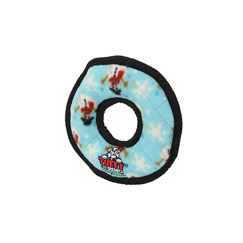Tuffy Holiday Junior Ring Snowman Dog Toy