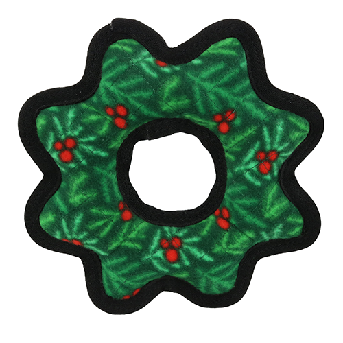 Tuffy Holiday Medium Gear Ring Wreath Dog Toy