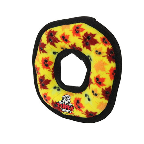 Tuffy Holiday Medium Ring Leaves Dog Toy