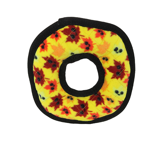Tuffy Holiday Medium Ring Leaves Dog Toy