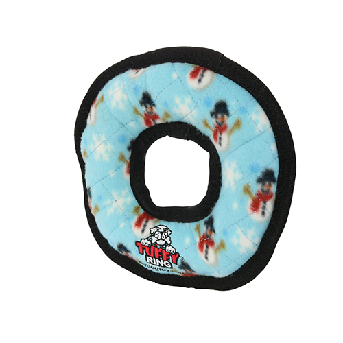 Tuffy Holiday Medium Ring Snowman Dog Toy