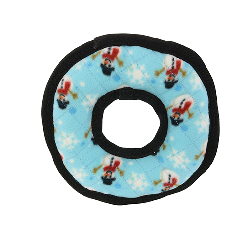 Tuffy Holiday Medium Ring Snowman Dog Toy