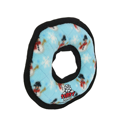 Tuffy Holiday Medium Ring Snowman Dog Toy
