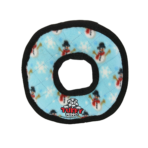 Tuffy Holiday Medium Ring Snowman Dog Toy
