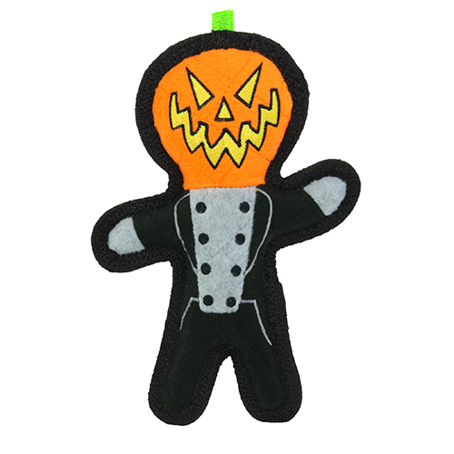 Tuffy Holiday Pumpkin Man Dog Toy