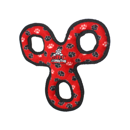 Tuffy Junior 3WayTug Red Paw Dog Toy