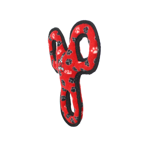 Tuffy Junior 3WayTug Red Paw Dog Toy