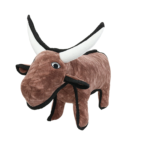 Tuffy Medium Barnyard Bull Dog Toy