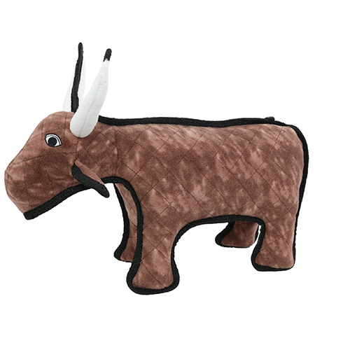 Tuffy Medium Barnyard Bull Dog Toy