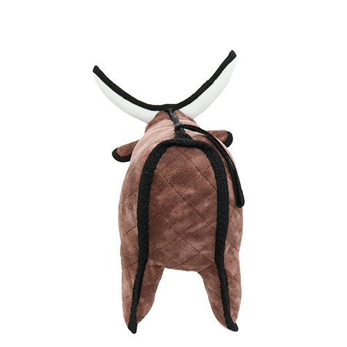 Tuffy Medium Barnyard Bull Dog Toy