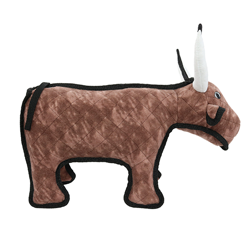 Tuffy Medium Barnyard Bull Dog Toy