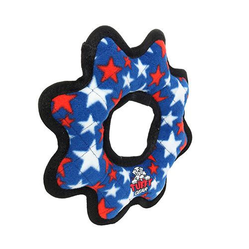 Tuffy Ultimate Gear Ring Blue Star Dog Toy