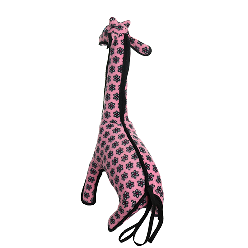 Tuffy Zoo Giraffe Pink  Dog Toy