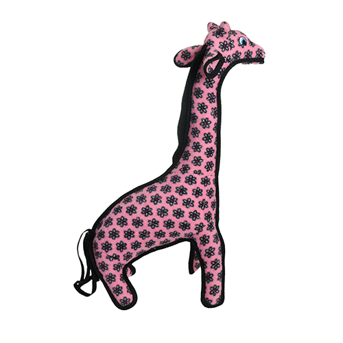 Tuffy Zoo Giraffe Pink  Dog Toy