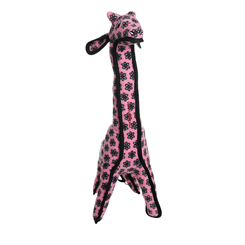 Tuffy Zoo Giraffe Pink  Dog Toy