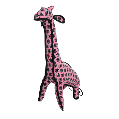 Tuffy Zoo Giraffe Pink  Dog Toy