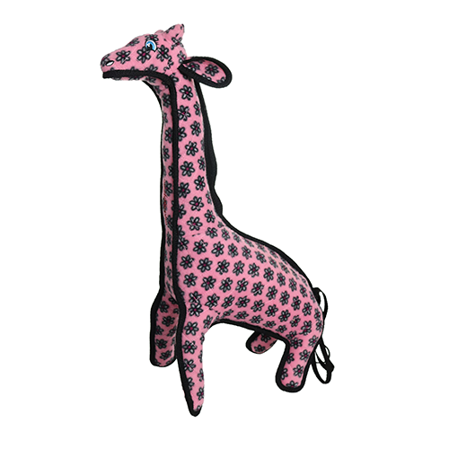 Tuffy Zoo Giraffe Pink  Dog Toy