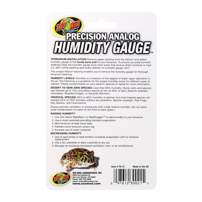 Zoo Med Precision Analog Humidity Gauge